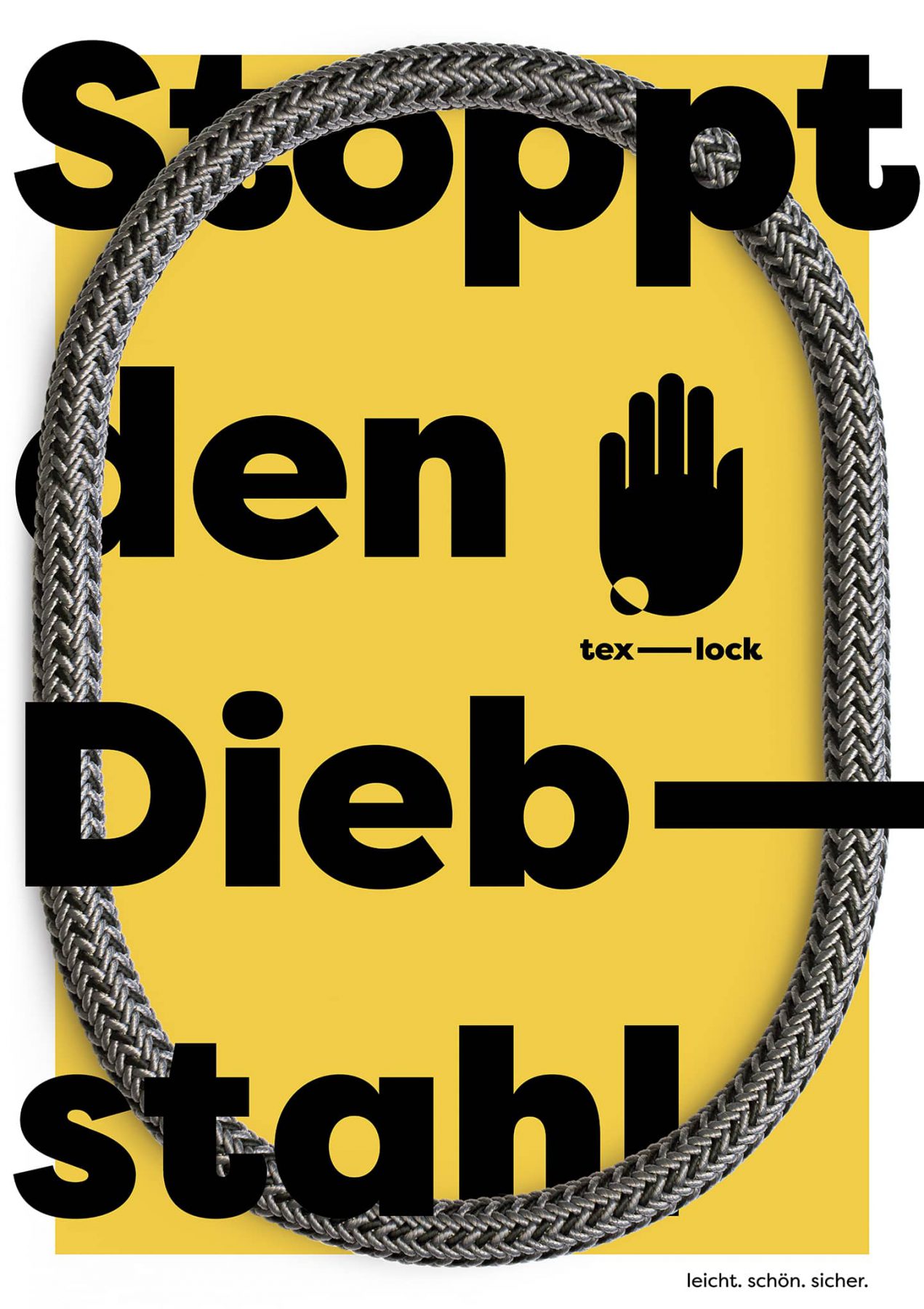 tex—lock Plakat Stoppt den Diebstahl